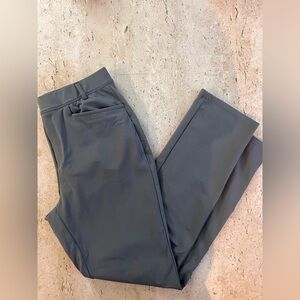 BALEAF Women's Golf Pant 29" Inseam Belt Loops Fleece Lined Pants Dark Gray Med